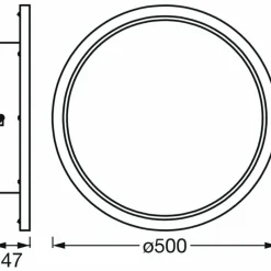 Luminaires Ledvance Plafonnier LEDVANCE Bathroom Noir, 1 lumière