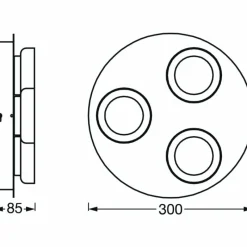 Luminaires Ledvance Plafonnier LEDVANCE Bathroom Argenté, 1 lumière