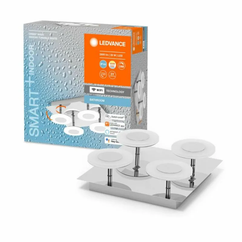 Luminaires Ledvance Plafonnier LEDVANCE Bathroom Argenté, 1 lumière