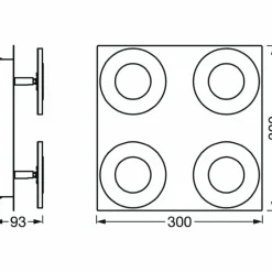 Luminaires Ledvance Plafonnier LEDVANCE Bathroom Argenté, 1 lumière
