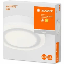 Luminaires Ledvance Plafonnier LEDVANCE CLICK WHITE Blanc, 1 lumière* Éclairage Led