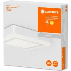 Luminaires Ledvance Plafonnier LEDVANCE CLICK WHITE Blanc, 1 lumière* Éclairage Led