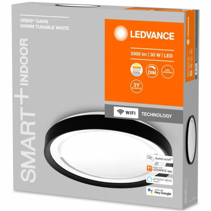 Luminaires Ledvance Plafonnier LEDVANCE Decorative Noir, 1 lumière