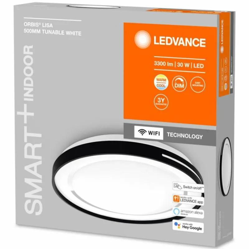 Luminaires Ledvance Plafonnier LEDVANCE Decorative Noir, 1 lumière
