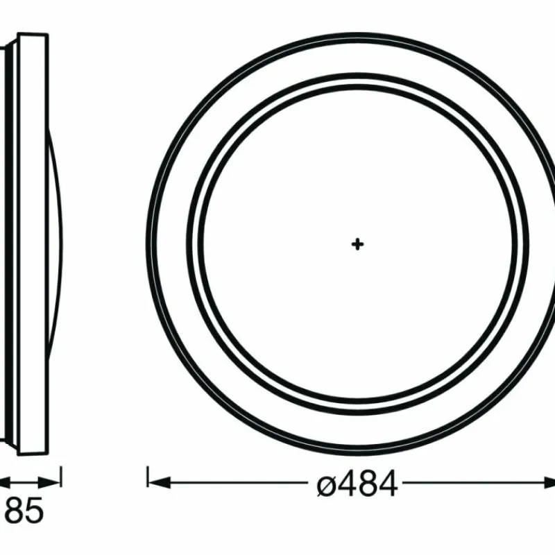 Luminaires Ledvance Plafonnier LEDVANCE Decorative Noir, 1 lumière