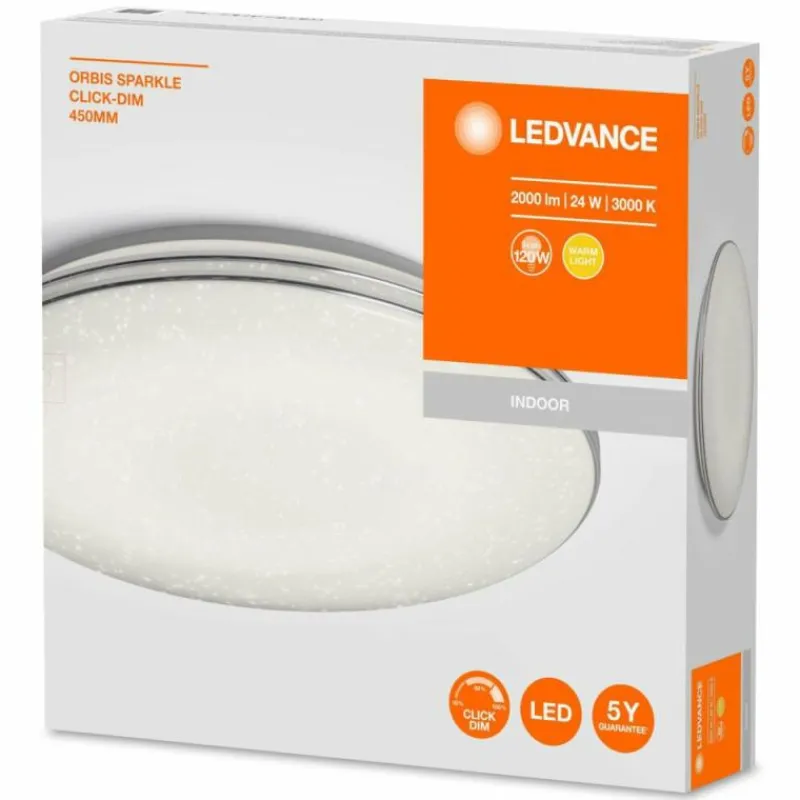 Luminaires Ledvance Plafonnier LEDVANCE ORBIS Argenté, 1 lumière* Éclairage Led