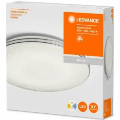 Luminaires Ledvance Plafonnier LEDVANCE ORBIS Argenté, 1 lumière, Changeur de couleurs* Éclairage Led