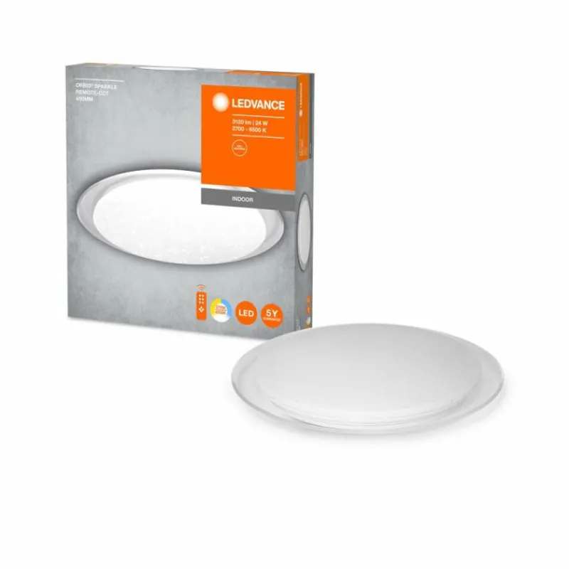 Luminaires Ledvance Plafonnier LEDVANCE ORBIS® Blanc, 1 lumière, Télécommandes* Éclairage Led