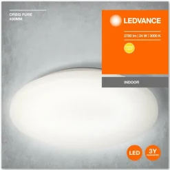Luminaires Ledvance Plafonnier LEDVANCE ORBIS® Blanc, 1 lumière* Éclairage Led