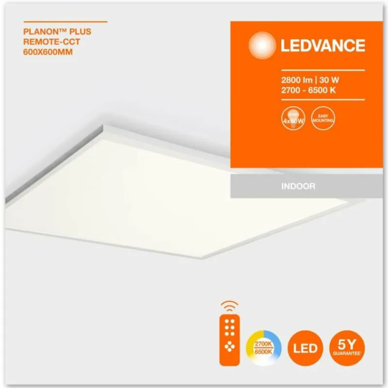 Luminaires Ledvance Plafonnier LEDVANCE PLANON Blanc, 1 lumière, Télécommandes* Éclairage Led