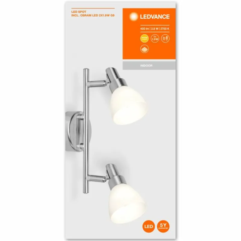 Luminaires Ledvance Plafonnier LEDVANCE SPOT Argenté, 2 lumières