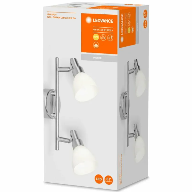 Luminaires Ledvance Plafonnier LEDVANCE SPOT Argenté, 2 lumières