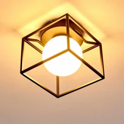 Lampes Industrielles-hofstein Plafonnier Legano Noir, 1 lumière