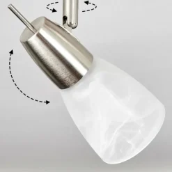 hofstein Plafonnier Lejsta Nickel mat, 4 lumières