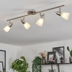 hofstein Plafonnier Lejsta Nickel mat, 4 lumières