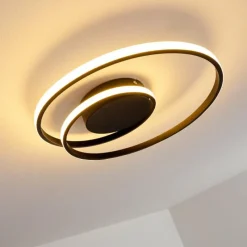 hofstein Plafonnier Leksund LED Noir, 1 lumière