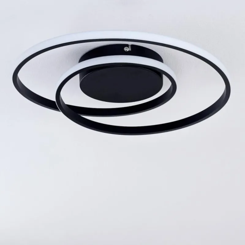 hofstein Plafonnier Leksund LED Noir, 1 lumière