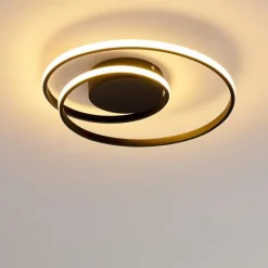 hofstein Plafonnier Leksund LED Noir, 1 lumière