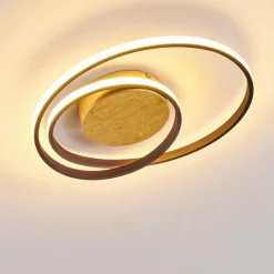 Lampes Dorées-hofstein Plafonnier Leksund LED Or, 2 lumières