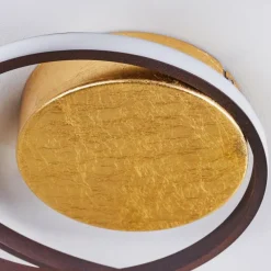 Lampes Dorées-hofstein Plafonnier Leksund LED Or, 2 lumières