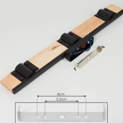 Lampes Industrielles-hofstein Plafonnier Lemou Bois clair, Noir, 3 lumières