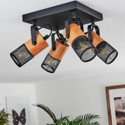 Luminaires Scandinaves-hofstein Plafonnier Lenalau Noir, 4 lumières