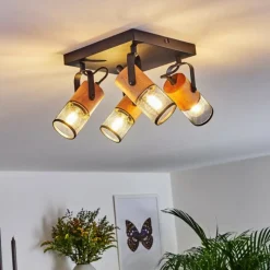 Luminaires Scandinaves-hofstein Plafonnier Lenalau Noir, 4 lumières