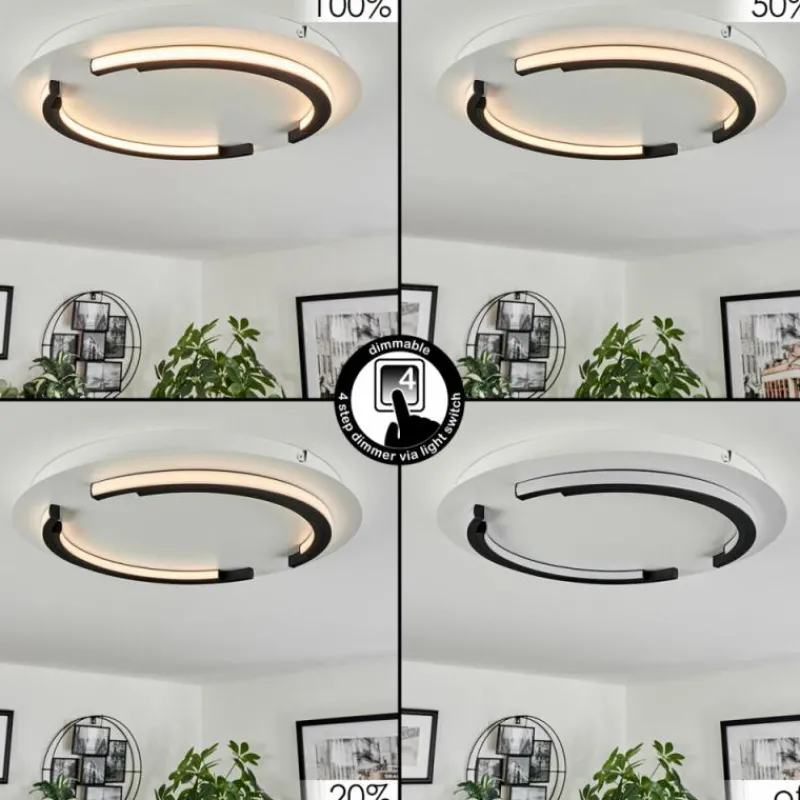 hofstein Plafonnier Leroux LED Blanc, 1 lumière