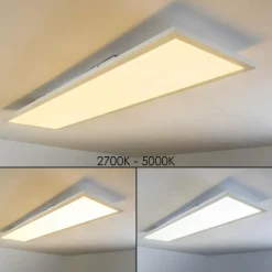 hofstein Plafonnier Lerum LED Blanc, 1 lumière, Télécommandes* Éclairage Led