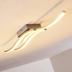 hofstein Plafonnier Letala LED Chrome, Nickel mat, 3 lumières* Éclairage Led