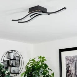 hofstein Plafonnier Letala LED Couleur bois, 3 lumières