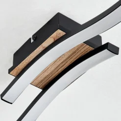 hofstein Plafonnier Letala LED Couleur bois, 2 lumières