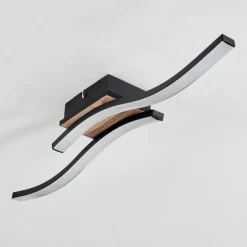 hofstein Plafonnier Letala LED Couleur bois, 2 lumières
