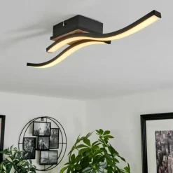 hofstein Plafonnier Letala LED Couleur bois, 2 lumières