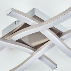 hofstein Plafonnier Letala LED Nickel mat, 4 lumières