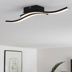 hofstein Plafonnier Letala LED Noir, 2 lumières