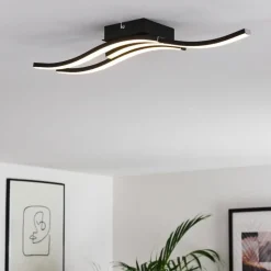 hofstein Plafonnier Letala LED Noir, 3 lumières