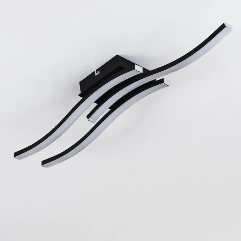 hofstein Plafonnier Letala LED Noir, 3 lumières