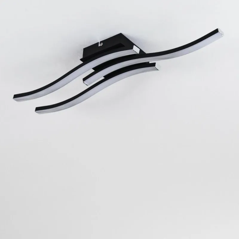 hofstein Plafonnier Letala LED Noir, 3 lumières