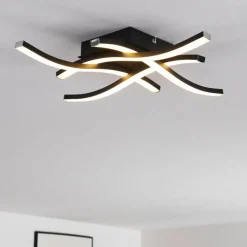 hofstein Plafonnier Letala LED Noir, 4 lumières