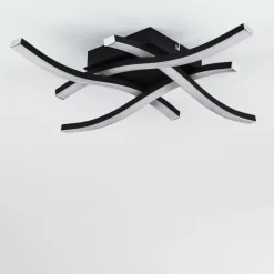 hofstein Plafonnier Letala LED Noir, 4 lumières