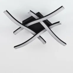 hofstein Plafonnier Letala LED Noir, 4 lumières