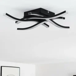 hofstein Plafonnier Letala LED Noir, 4 lumières