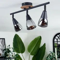 hofstein Plafonnier Leteque Écru, Noir, 3 lumières