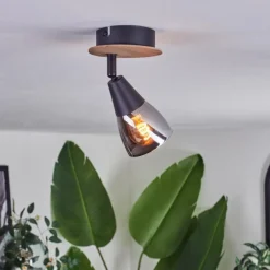 hofstein Plafonnier Leteque Écru, Noir, 1 lumière