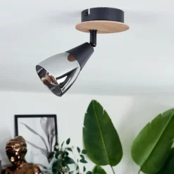 hofstein Plafonnier Leteque Écru, Noir, 1 lumière