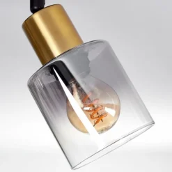 hofstein Plafonnier Leteque Noir, 2 lumières