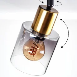 hofstein Plafonnier Leteque Noir, 3 lumières