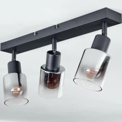 hofstein Plafonnier Leteque Noir, 3 lumières