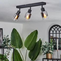 hofstein Plafonnier Leteque Noir, 3 lumières